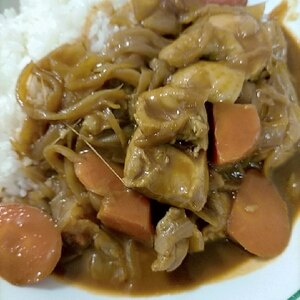 おでんの残り汁でカレーライス